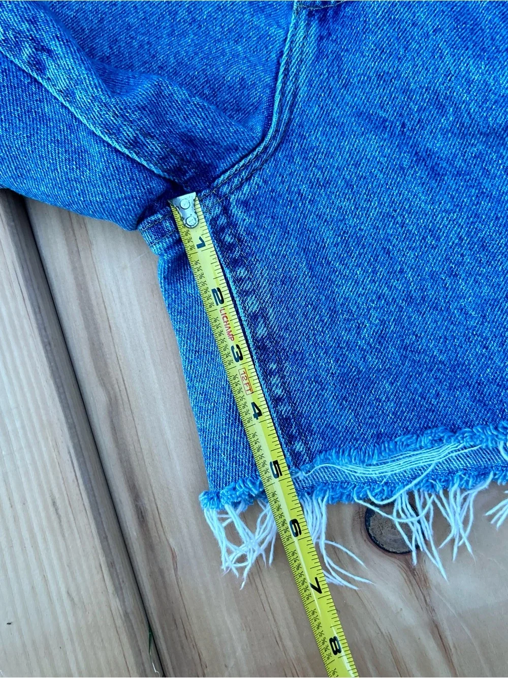 Women’s Vintage Lee Jeans Denim High Rise A Line Cut Off Shorts Size 6/8